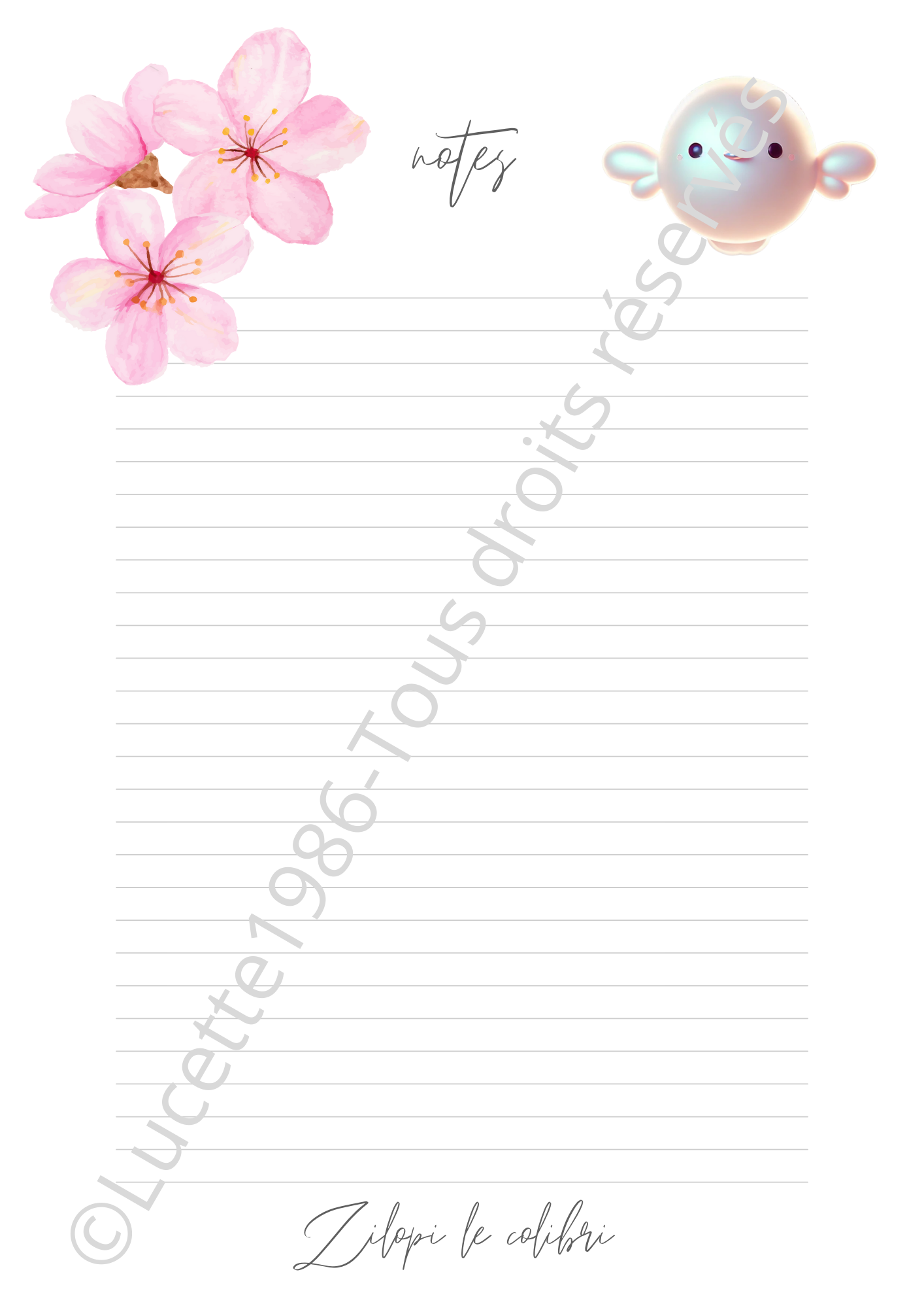 BLOC-NOTES A5 ZILOPI: Douceur & Inspiration 🌸